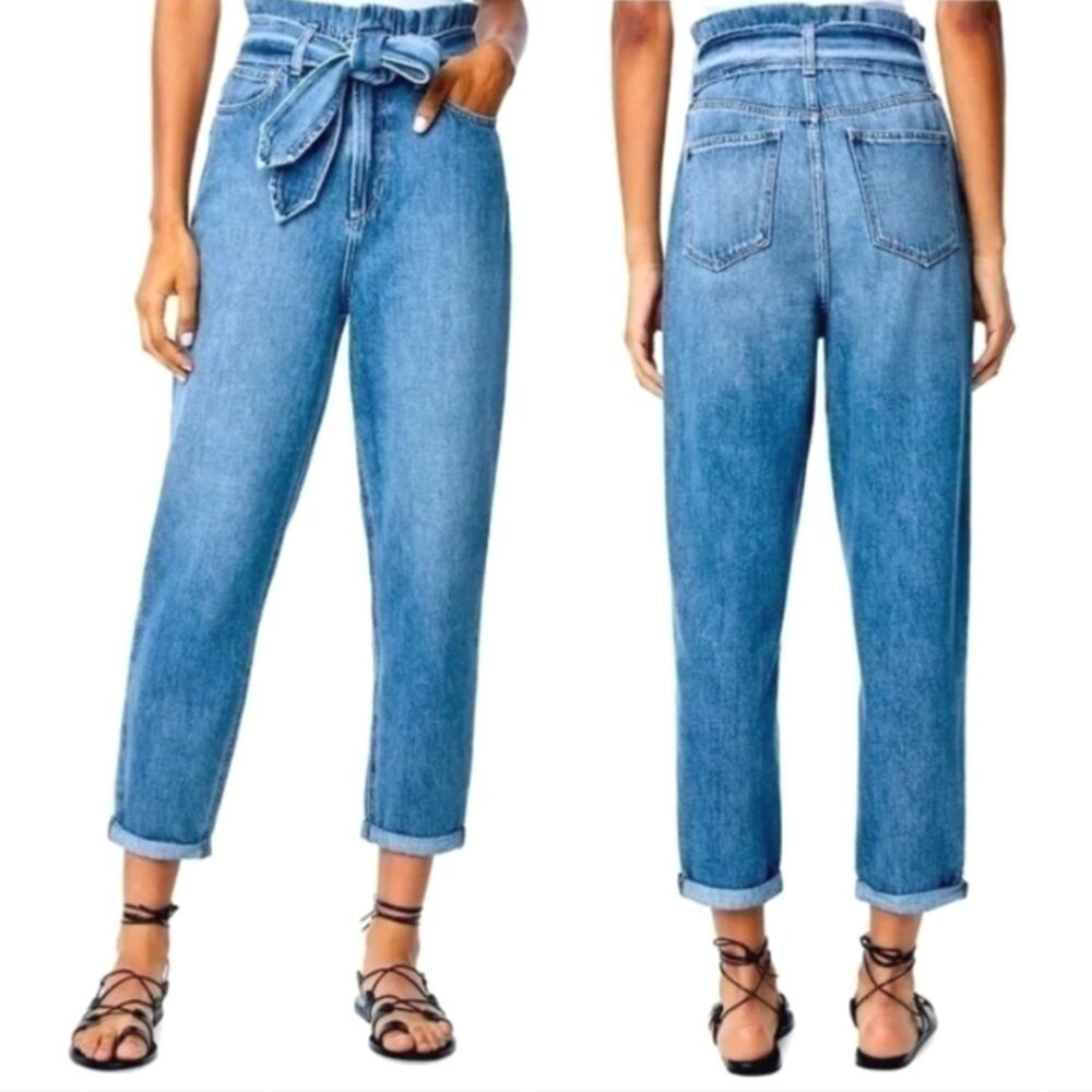 Joes Jeans The Brinkley High Rise Paperbag Tie Waist Straight Denim Jean Size 30 - Picture 10 of 14